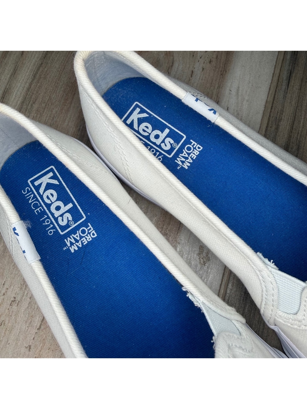 Keds Double Decker Canvas Slip On Sneaker Shoes White Womens Sz 8 WF61020 - Picture 8 of 9